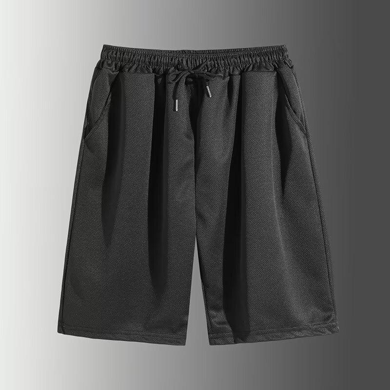 

Мужская летняя спортивная одежда: Стильные, Легкие Шорты и Футболка с Коротким Рукавом - Ice Dry, Свободный Повседневный Крой XL чёрный