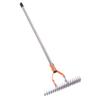 Thatch Rake 14.7 Inch Carbon Steel Stainless Steel Robust Lawn Dethatcher Rake with Handle for Clning Dd Grass Yard Garden