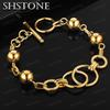 Hot fashion 925 Sterling Silver Retro hanging bead circle chain Bracelet for woman Popular brands jewelry Wedding party gifts