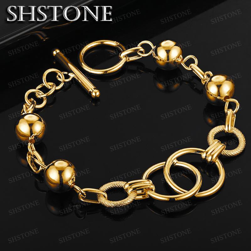 Hot fashion 925 Sterling Silver Retro hanging bead circle chain Bracelet for woman Popular brands jewelry Wedding party gifts