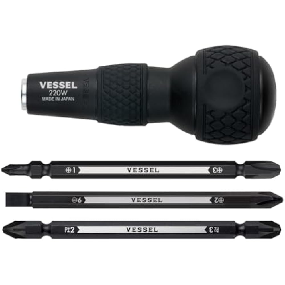 VESSEL (VESSEL) Ball Grip Replacement Screwdriver Set 220W-3
