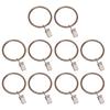 10Pcs Sturdy Metal Curtain Clip Rings Easy To Use Smooth Pull Space-Saving Load-bearing Curtain Rings