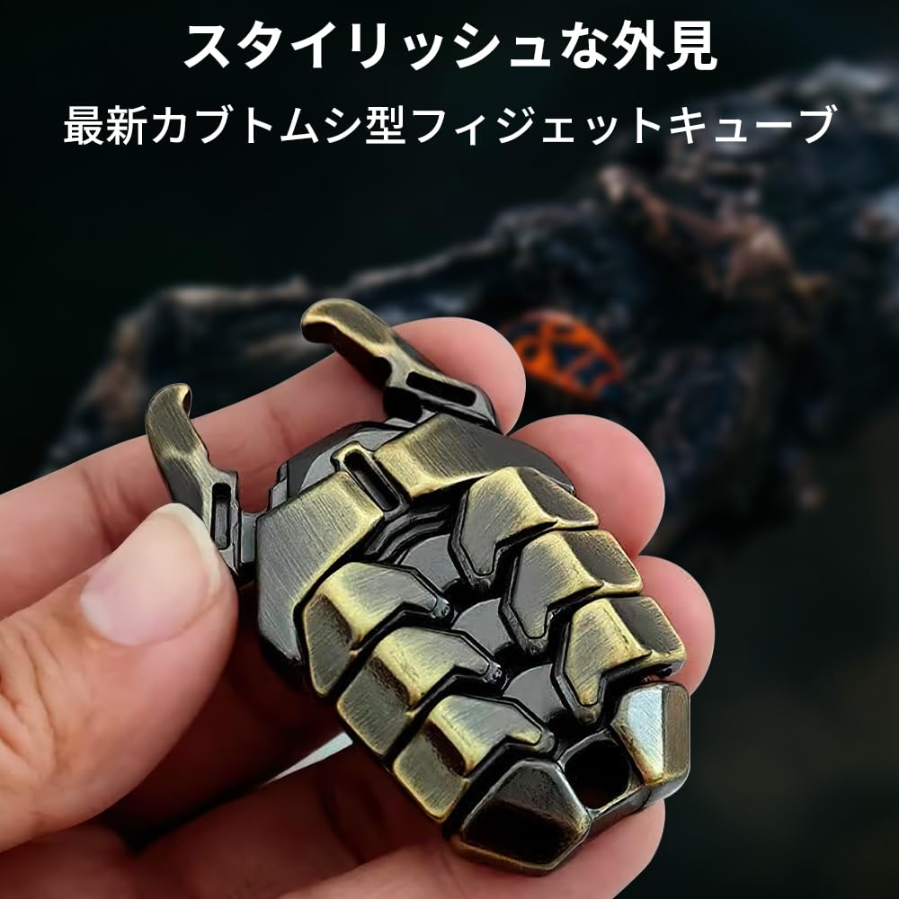 7JI Fidget EDC Fidget Stres Čas Luxusní Dárek pro Dospělé a Vánoční Dárek Hračka ve Tvaru Brouka, Kostka, Úleva, Zabíječ Času, Muži,