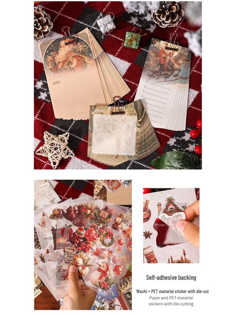 Neon Christmas Gift Box: Holiday Atmosphere Journal Sticker Set