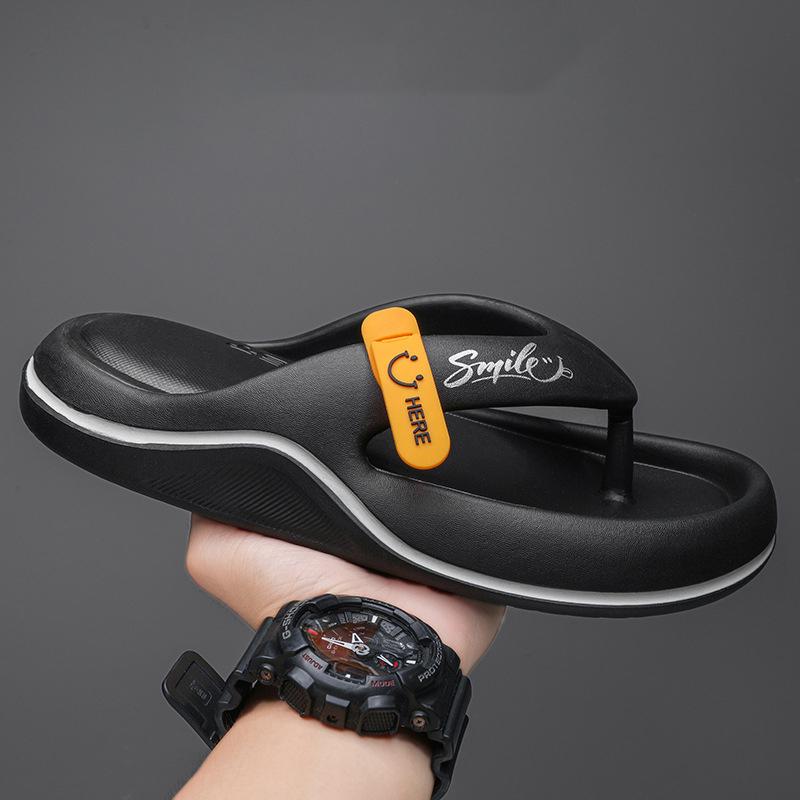 Summer New Korean Style Fashion Casual Men's Flip Flops Outdoor Beach Sandals Trendy Men's Slippers