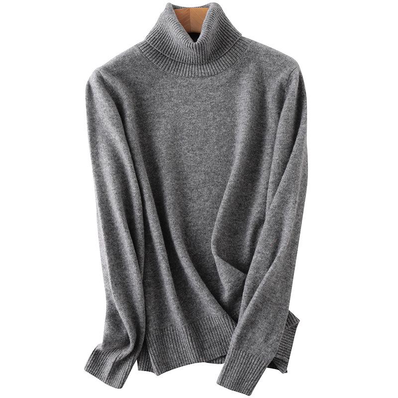 Women’s Merino Wool Turtleneck Sweater - Warm, Slim Fit, and Stylish for Autumn/Winter