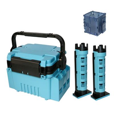Fishing Box Travel Fishing Case Box with Bottle Holder and Rod Stands Tubes