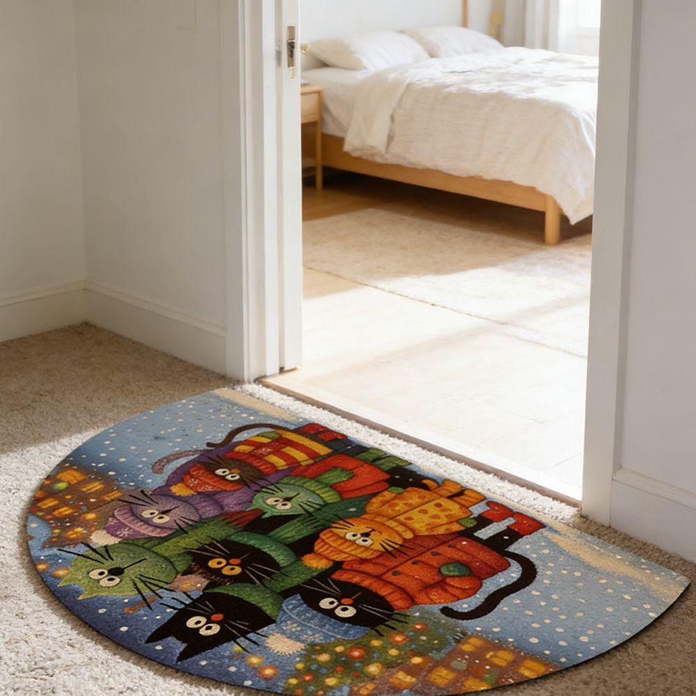 Dog Cat Absorbent Mat Cartoon Animal Cat Floor Mat Creative Bathroom Mat  Kitchen