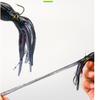 2pcs Built-in Counterweight Fishing Lure 11cm Length 22g Weight Artificial Bait Long Tail Silicone Material Squid Skirts