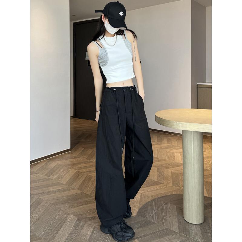 Frühling und Sommer Neue Schnelltrocknende Amerikanische Weitbein-Hose