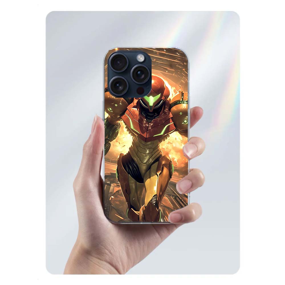 Game M-METROID Clear Phone Case For Iphone 17 Air 16 Pro Max 15 Pro 14 Plus 17E 16E 11 13 12 Mini Cover Cases Fundas Cell TPU Ca