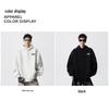 Men's Autumn Black Demon Cat Print Heavyweight Loose Fit Hoodie