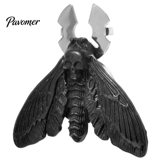 Abnehmbare Knöpfe für Jacken Vintage Motten-Abdeckungen, Gothic Totenkopf Druckknöpfe für Hemden Party-Outfit Zubehör Metallmanschettenknöpfe Kragen Halloween