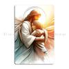 Healing Love The Embrace of Christ and Mary Magdalene Metal Plaque Poster Vintage Garage Custom Cinema Custom Tin Sign Poster