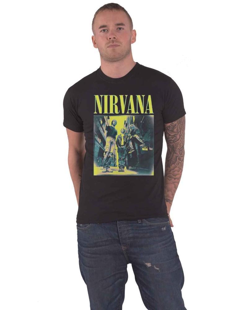 Nirvana T-shirt Kings of The Street Band Logo new Official Mens Black S