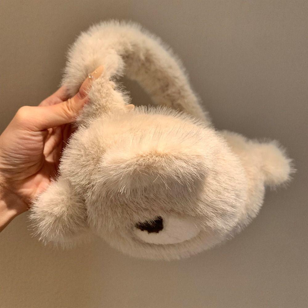 Cartoon Bear Winter Warm Earmuffs Plush Ear Cover Cute Ear Warmer Outdoor