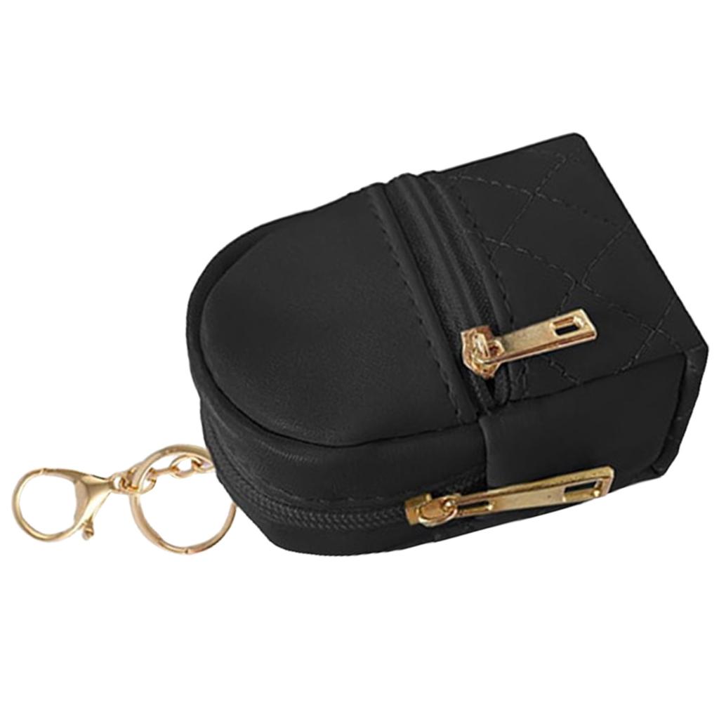 Fashionable Small Cosmetic Bags for Women PU Leather Lipsticks Holder and Card Organizers Portable Makeup Pouches