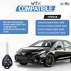 Key Fob Keyless Entry Remote Shell Case & Pad Fits Toyota 2008-2013 Avalon / 2007-2011 Camry / 2008-2013 Corolla / 2009-2014 Venza (HYQ12BBY,