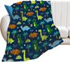 Cartoon Dinosaur Throw Blanket Soft Flannel Blanket for Chair Travelling Camping Kids Adults Bed Couch Cover Winter Nap Blanket