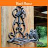 Vintage Rustic Garden Water Pipe Holder With Double Birds Iron Art For Home Decor