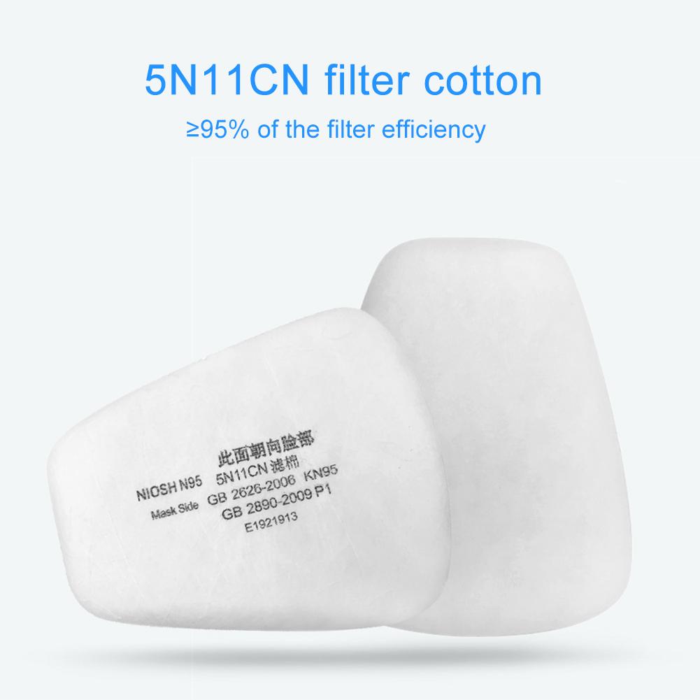 10Pcs / Bag 5N11Cn Dustproof Filter Cotton For 6200 7502 6800 Face