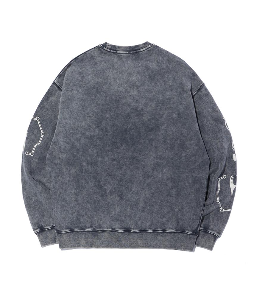 CRITIC Wormhole Snow Dyeing Sweatshirts Charcoal