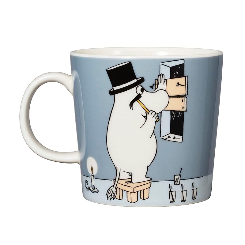Moomin Arabia Official Gift Wrapping: 300ml Classic Moominpappa Mug, Gray, Moomin Tableware, Christmas Gift, Wedding Gift, Birthday Gift, Housewarming