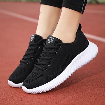Women Sneaker Casual Tennis Soft Soled Mesh Versatile Black Outdoor White Shoes Lightweight and Breathable Running Shoes