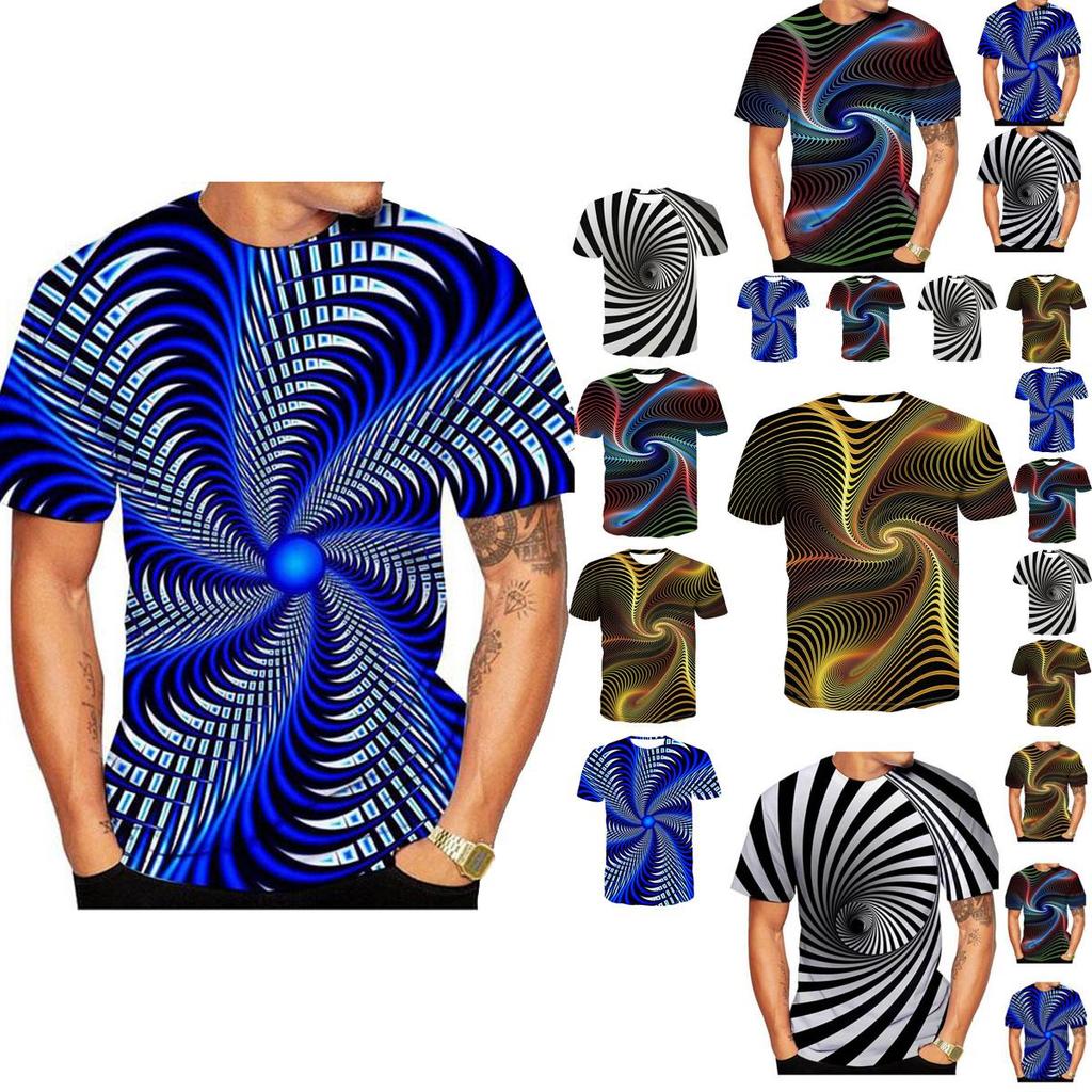 Vivid Funny Hypnosis 3d T-shirt With Psychedelic Colorful Print For Men And Women