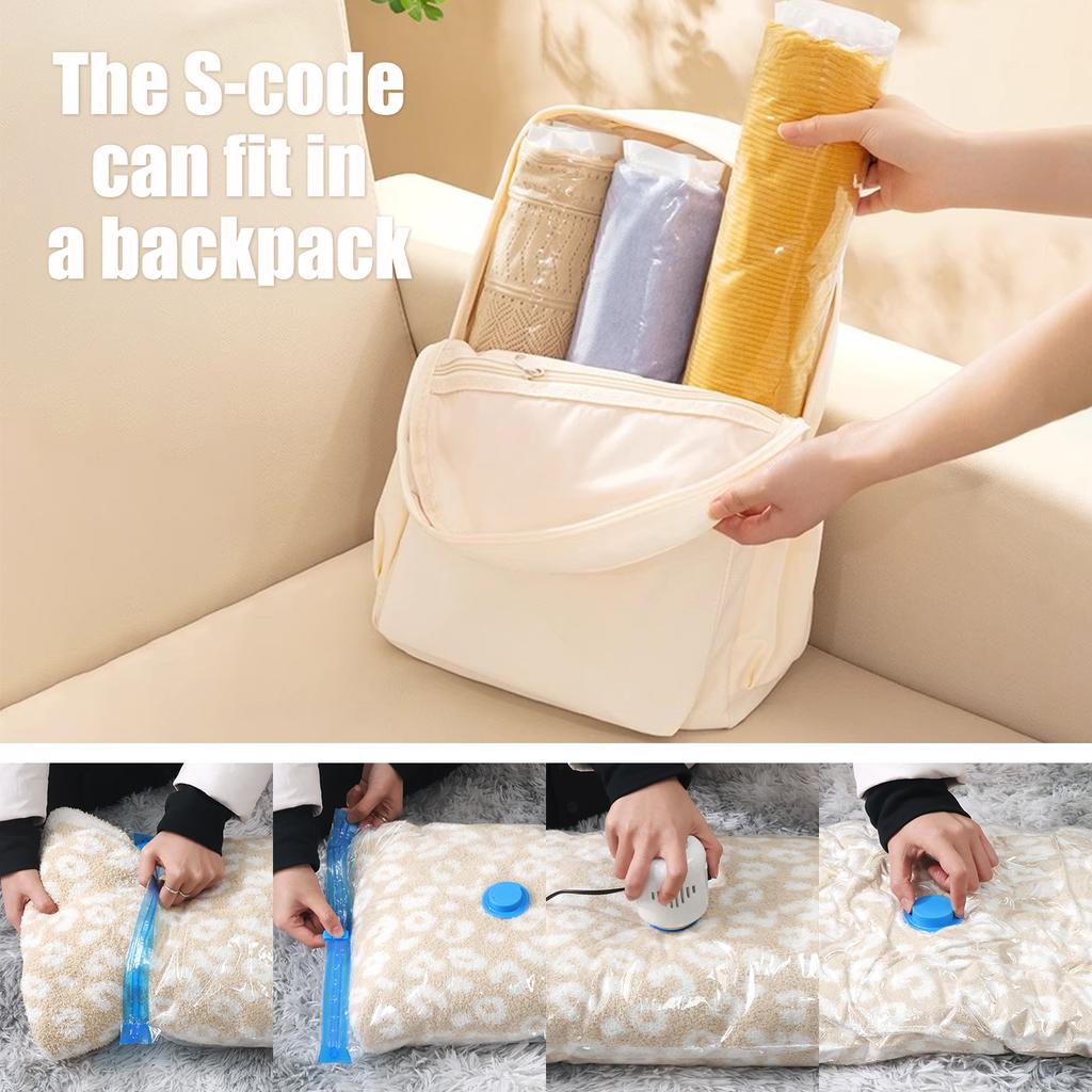 Vacuum Storage Bags with Electric Pumps That Save Space, Available in Multiple Sizes (S/M/L), Made of PA+PE Material, Featuring