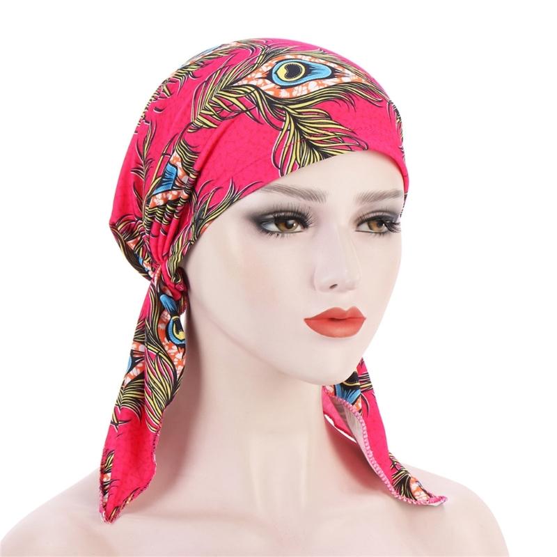Traditional Turban For Women Hijab For Women Hair Wrap Street Dance Head Wrap For Women Hijab Caps Floral Chemo Beanies