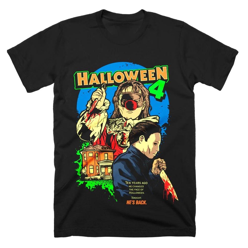 SALE! Halloween 4 Retro Graphic The Nightmare Isn t Over Horror Shirt XL