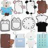 Korean Cute Rabbit Diy Pendant Cloth Sticker Decorative White Clothes Felt Bottom Version Patch Sticker Bear Embellishment Luggage