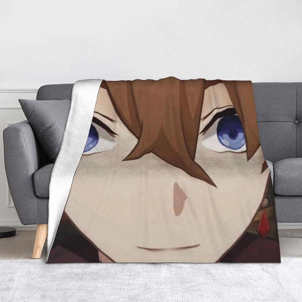 Genshin Impact Gorou Blanket Flannel Printed  Breathable Warm Throw Blankets for Bed Couch Plush Thin Quilt