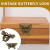 DIY Butterfly Latch and Screw, Antique Brass Zinc Alloy Small Wooden Jewelry Box Gift Box Cabinet Brass  Antique Latch