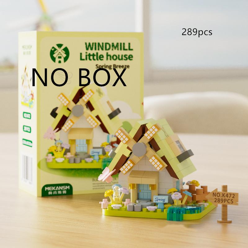 Deep Forest Windmill House Tree House Building Block Street View Building Children's Educational Assembly Toy