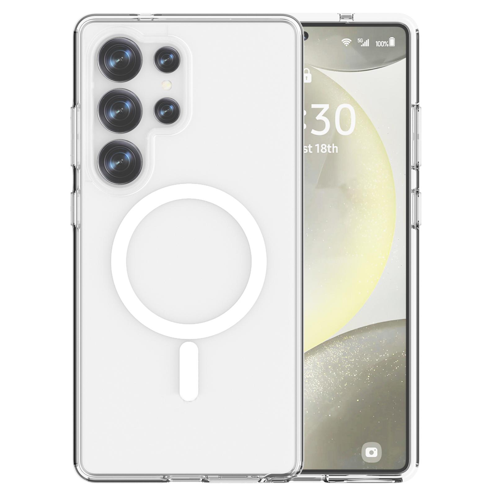 

For Samsung Galaxy S25 Ultra Case Compatible with MagSafe TPU+PC Clear Phone Back Cover A