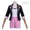Miraculous Ladybug Season 6 Marinette Dupain-Cheng Casual Cosplay Costume Outfit with Pink Shorts & Blazer Ladybug Noir Civilian Clothes