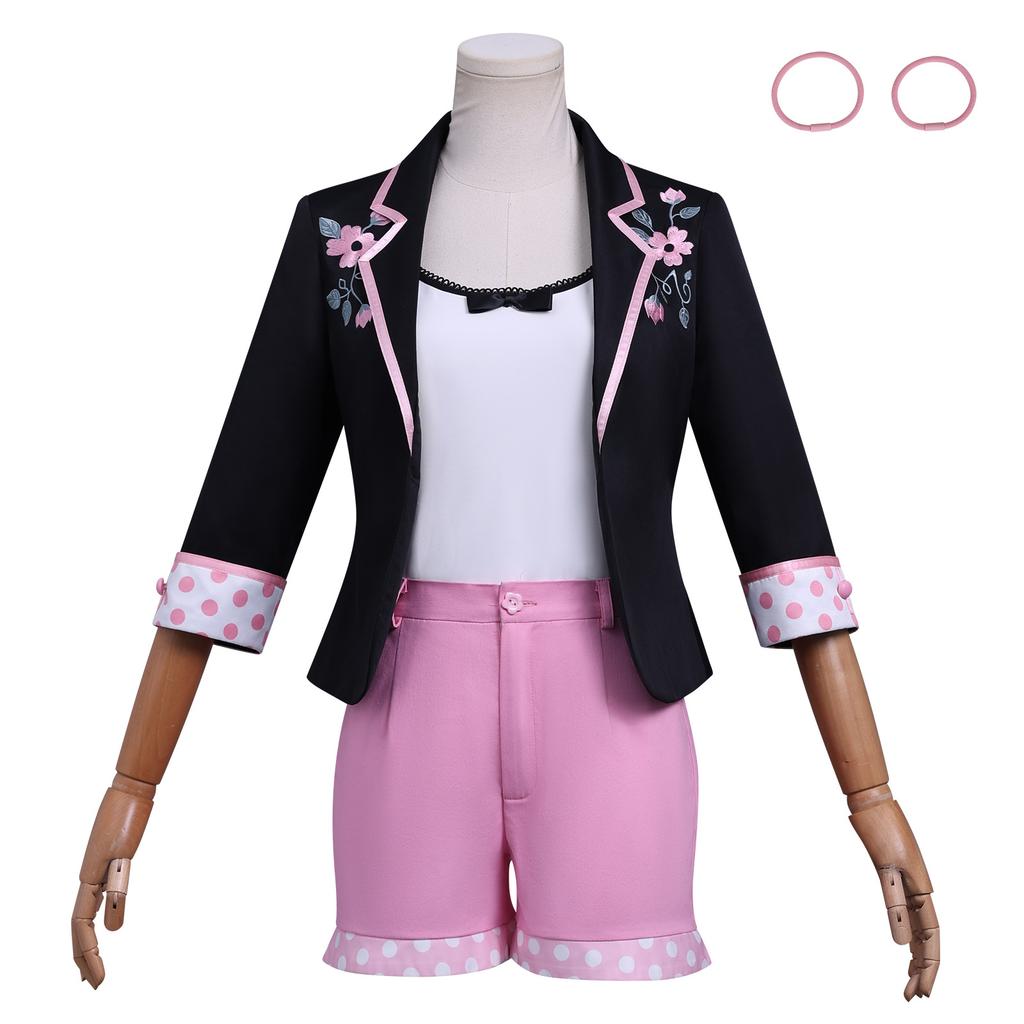 Miraculous Ladybug Season 6 Marinette Dupain-Cheng Casual Cosplay Costume Outfit with Pink Shorts & Blazer Ladybug Noir Civilian Clothes