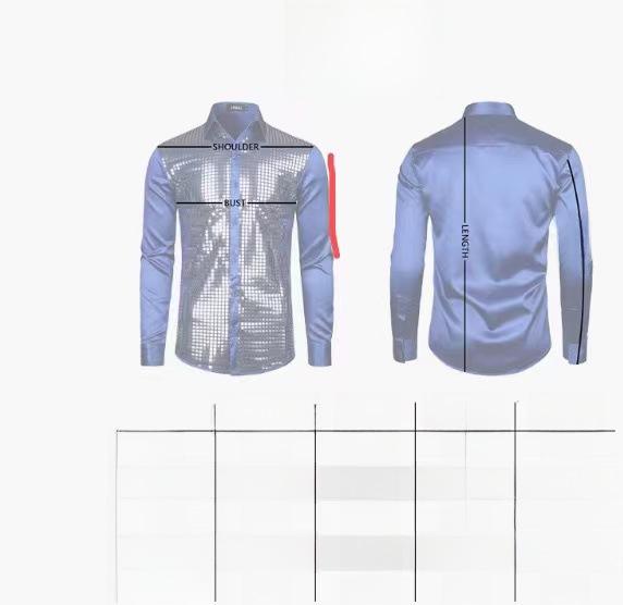 2025 New Men's Solid Color Casual Shiny Lapel Long Sleeve Shirt in European Size