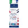 6 Feutres - Dessin - Faber-Castell - Goldfaber Aqua - Double Pointe - Sea