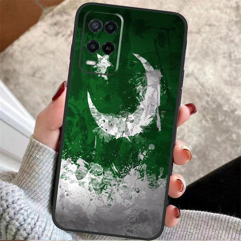 Pakistan Flag Banner Case For Oppo A57 A17 A77 A40 A78 A54 A74 A94 A76 A16 A96 A18 A60 A80 A38 A58 A98 A15 A5 Pro