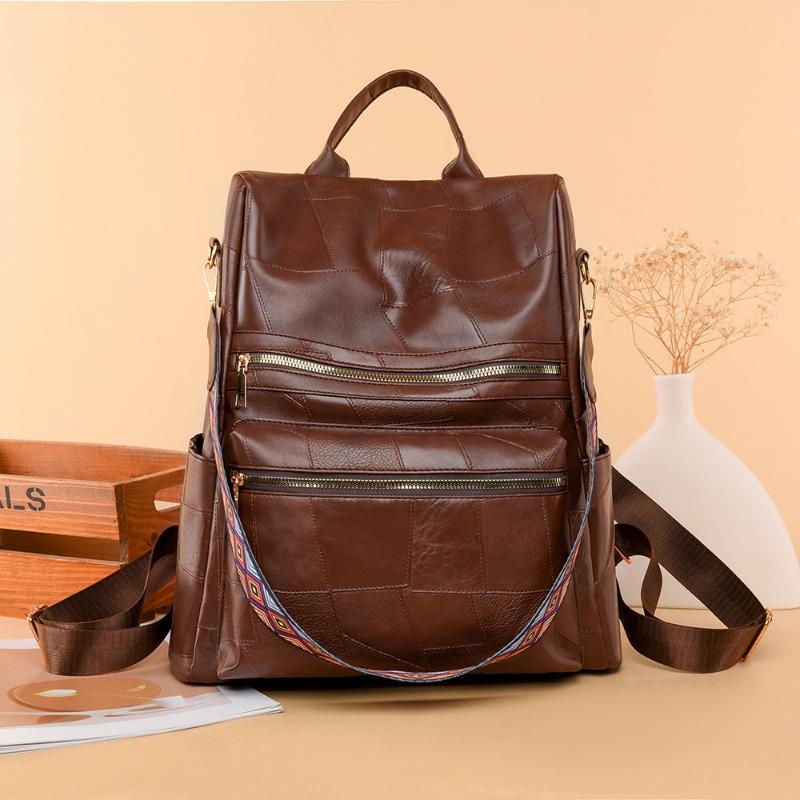 Soft Leather Capacity Casual Backpack