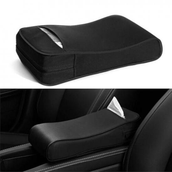 Car Armrest Cushion Pad Leather Memory Foam Center Console Lid Stroage Box Cover