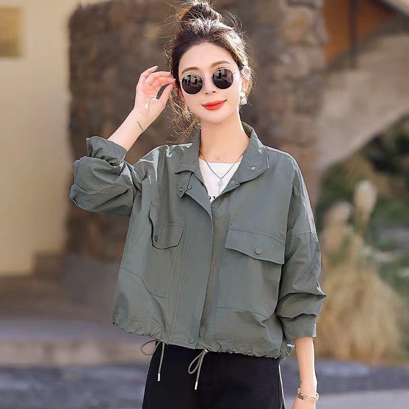 Lässige Baseballjacke für Damen - Frühling/Herbst 2025 Petite Mode Lockerer Schnitt