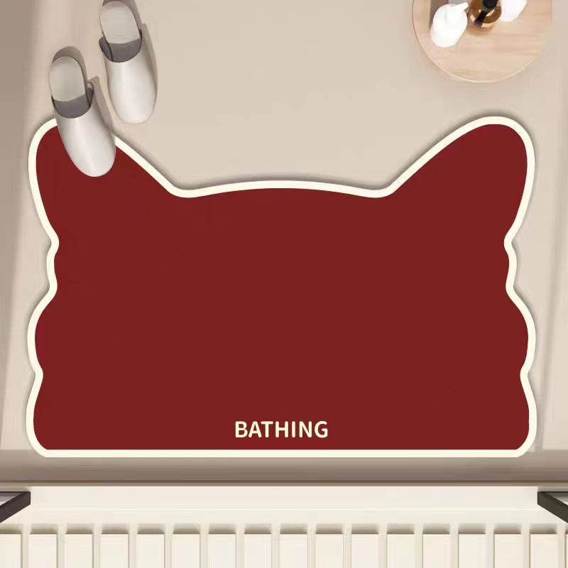 

Простой мультяшный силуэт диатомовый грязевой коврик для пола ванная комната впитывающий противоскользящий быстросохнущий коврик для ног 50 * 80Cm