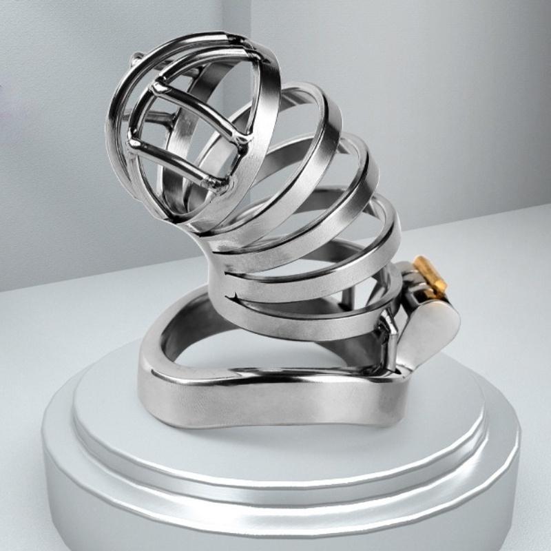 Stainless Steel Penis Lock Cock Cage for Men Chastity Cage Lock Belt