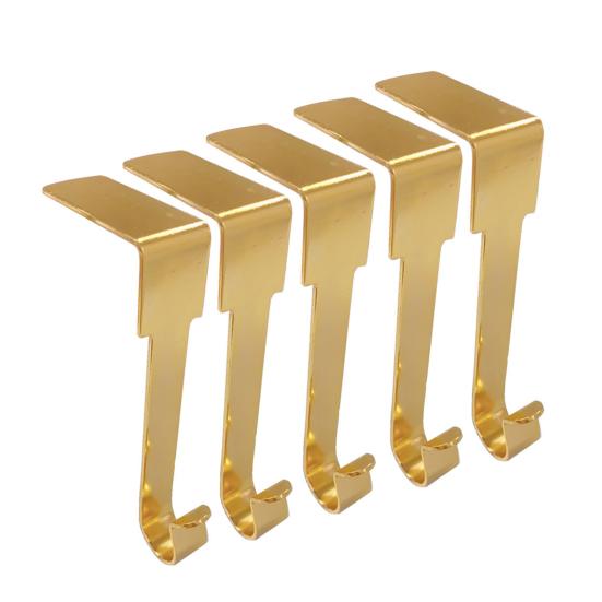 1/5Pcs Christmas Fireplace Hook Easy Installation Lightweight Metal Stocking Hangers DIY Holiday Decoration