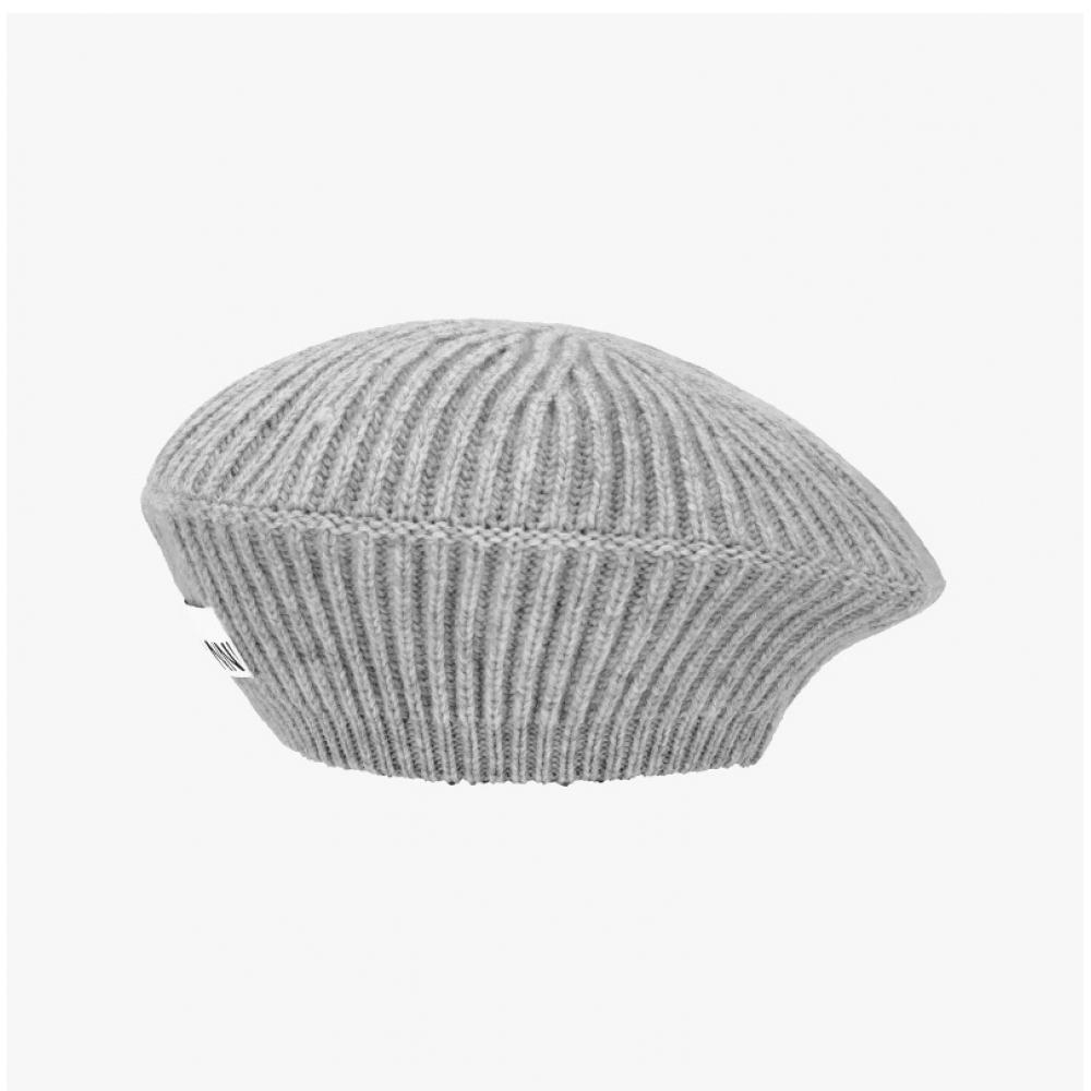 Ganni A4430 921 Logo Patch Structured Beret