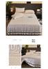 Thickened Taffeta Bed Skirt Set: Korean Style Lace Bedspread & Mattress Cover (3-Piece, Solid Color)